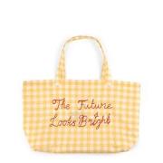 Mini Rodini Gingham Tote Bag Yellow Clothing Foot - One Size