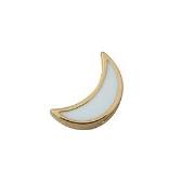 Design Letters Moon Necklace Charm Gold One Size