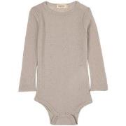 MarMar Copenhagen Benedikte Embroidered Wool Baby Body Soft Dove 4 Mon...