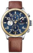 Tommy Hilfiger Miesten kello 1791137 Trent Sininen/Nahka Ø46 mm