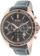 Hugo Boss Miesten kello 1513092 Chronograph Musta/Nahka Ø47 mm