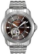 Bulova Miesten kello 96A101 Mechanical Ruskea/Teräs Ø40.5 mm