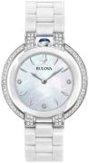 Bulova Naisten kello 98R265 Diamond Valkoinen/Keraaminen Ø35 mm