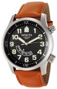 Invicta Miesten kello 0384 II Musta/Nahka Ø48 mm