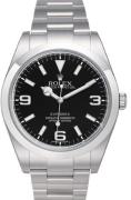 Rolex Miesten kello 214270-0003 Explorer Musta/Teräs Ø39 mm