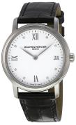 Baume & Mercier Naisten kello MOA10146 CLASSIMA Valkoinen/Nahka