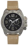 Guess Miesten kello W0659G4 Viper Musta/Nahka Ø45 mm