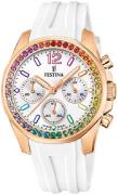 Festina Naisten kello F20611-2 Boyfriend Valkoinen/Kumi Ø38.1 mm