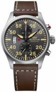 Glycine Miesten kello GL0359 Airpilot Chrono Musta/Nahka Ø44 mm