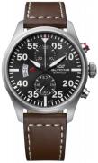 Glycine Miesten kello GL0358 Airpilot Chrono Musta/Nahka Ø44 mm