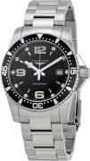 Longines Miesten kello L3.740.4.56.6 HydroConquest Musta/Teräs Ø41