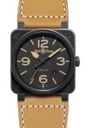 Bell & Ross Miesten kello BR0392-HERITAGE-CE BR 03-92 Musta/Nahka