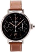 Bell & Ross Miesten kello BRWW1-MONO-HER-SCA WW1 Musta/Nahka Ø45