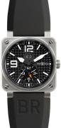 Bell & Ross Miesten kello BR03-51GMT BR 03-51 Musta/Kumi Ø42 mm