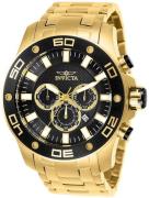 Invicta Miesten kello 26076 Pro Diver Musta/Kullansävytetty teräs