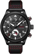 IWC Miesten kello IW389108 Pilots Musta/Nahka Ø44.5 mm