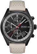 Hugo Boss Miesten kello 1513562 Musta/Nahka Ø44 mm