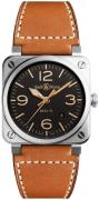 Bell & Ross Miesten kello BR0392-GH-ST-SCA BR 03-92 Musta/Nahka