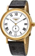 Longines Miesten kello L4.905.2.11.2 Presence Valkoinen/Nahka Ø40 mm