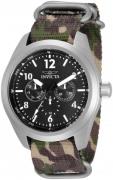 Invicta Miesten kello 33627 Musta/Tekstiili Ø46 mm