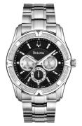 Bulova Miesten kello 96E115 Diamond Musta/Teräs Ø42 mm