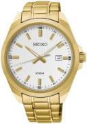 Seiko Miesten kello SUR280P1 Valkoinen/Kullansävytetty teräs Ø42 mm