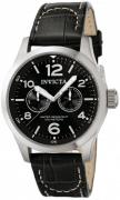 Invicta Miesten kello 0764 I-Force Military Musta/Nahka Ø48 mm