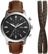 Fossil Miesten kello FS5967SET Townsman Musta/Nahka Ø44 mm