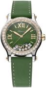 Chopard Naisten kello 278559-6023 Happy Sport Vihreä/Nahka Ø36 mm