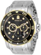 Invicta Miesten kello 33999 Pro Diver Musta/Teräs Ø48 mm