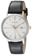 Bulova Miesten kello 98B254 Dress Valkoinen/Nahka Ø39 mm