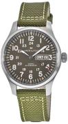 Hamilton Miesten kello H70535081 Khaki Field Harmaa/Nahka Ø42 mm