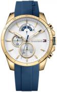 Tommy Hilfiger Miesten kello 1791353 Other Valkoinen/Kumi Ø48 mm