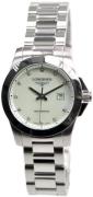 Longines Naisten kello L3.376.4.87.6 Conquest Ladies Valkoinen/Teräs