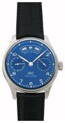 IWC Miesten kello IW503502 Portuguese Sininen/Nahka Ø44.2 mm