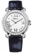 Chopard Naisten kello 278475-3037 Happy Sport Valkoinen/Nahka Ø36 mm