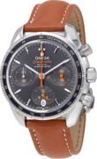 Omega 324.32.38.50.06.001 Speedmaster Chronograph 38Mm Harmaa/Nahka