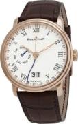 Blancpain Miesten kello 6637-3631-55B Villeret Valkoinen/Nahka Ø42 mm