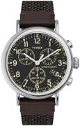 Timex Miesten kello TW2U89300 Standard Musta/Nahka Ø41 mm