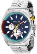 Invicta Miesten kello 39945 Aviator Sininen/Teräs Ø46 mm