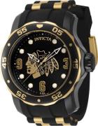 Invicta Miesten kello 42315 NHL Musta/Kullansävytetty teräs Ø48 mm