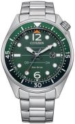 Citizen Miesten kello AW1715-86X Seaplane Vihreä/Teräs Ø44 mm