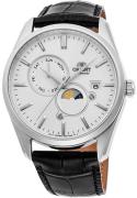 Orient Miesten kello RA-AK0310S10B Moonphase Hopea/Nahka Ø42 mm