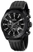 Festina Miesten kello F16902-1 Sport Musta/Nahka Ø44 mm