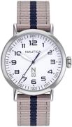 Nautica Naisten kello NAPWLF921 Valkoinen/Tekstiili Ø40 mm