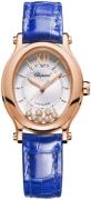 Chopard Naisten kello 275362-5001 Happy Sport Hopea/Nahka Ø29 mm