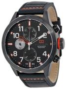 Tommy Hilfiger Miesten kello 1791136 Trent Musta/Nahka Ø46 mm