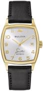 Bulova Miesten kello 97B197 Sinatra Hopea/Nahka