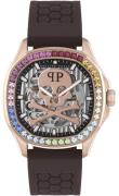 Philipp Plein Miesten kello PWRAA0623 High-Conic Punakultaa/Kumi Ø42