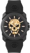 Philipp Plein Miesten kello PWLAA0322 The Skull Musta/Kumi Ø40 mm